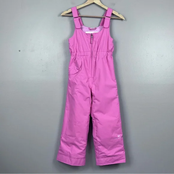 Obermeyer Girls Snoverall Hot Pink Ski Bib Pants 55018 Adjusrtable Size 6 Winter - Picture 1 of 16